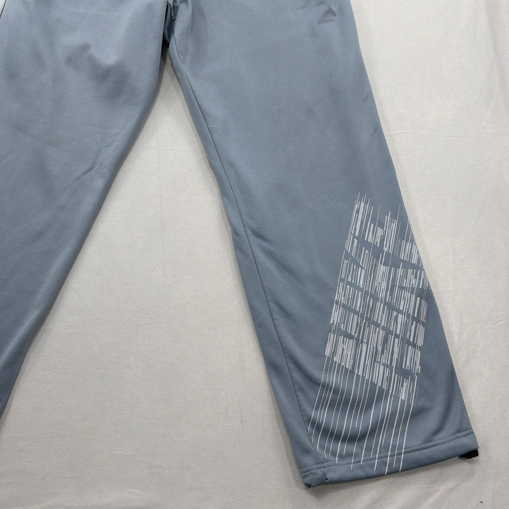 Nike Pants Therma-FIT Fleece Graphic Logo Side Stripe Gray Mens XL - Picture 3 of 9